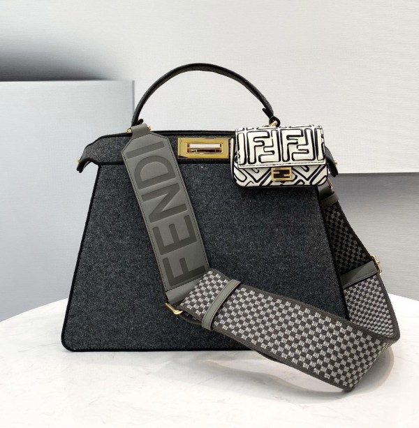 Fendi Womens Bags Shoulder Messenger Bags Luxury Cross Body Handbag Calfskin leather with naOrigil B