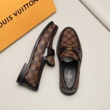 Louis Vuitton Men's Rubber Outsole with Classic Thin Buckle Business Casual Laces Original Original Box