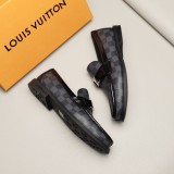 Louis Vuitton Men's Rubber Outsole with Classic Thin Buckle Business Casual Laces Original Original Box