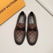 Louis Vuitton Men's Rubber Outsole with Classic Thin Buckle Business Casual Laces Original Original Box