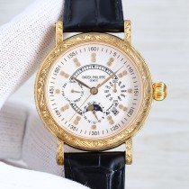 Patek Philippe Men's Complications Hand-Engraved Watch with Original Box