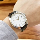 Longines boutique men's watch big three needle design 316 stainless steel case imported calfskin strap original box