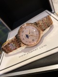 Omega 2022 Early Spring New Collection Star Moon Phase Watch Stainless Steel Case Silk Texture and Mother-of-Pearl Diamond Strap Original Box