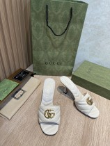 Gucci New 2022 Summer New Ladies Double G Buckle Slippers Sandals Italian Leather Outsole with Original Box