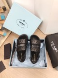 Prada2022 latest style Velcro sponge cake bottom thick bottom beach sandals with original original box