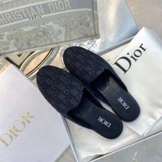 Dior2022 new old flower embroidered slippers series with original original box