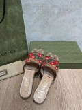 Gucci 2022 new double G hardware classic old flower high quality slippers with original original box