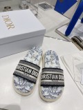 Dior2022 ladies spring and summer new thick bottom electric embroidered sandals and slippers with original original box