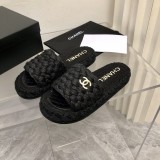 Chanel 2022 Spring/Summer New Holiday Series Hemp Rope Slippers Original Box