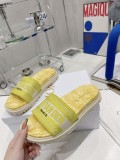 Dior2022 ladies spring and summer new thick bottom electric embroidered sandals and slippers with original original box