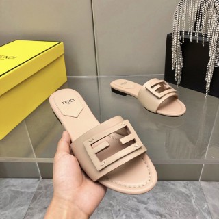 Fendi Ladies Calfskin Slippers with Original Box