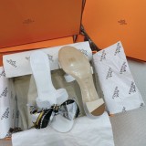 Hermes 2022 new women's series mid-heel sandals with original box