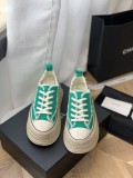 Chanel New Thick Sole Woven Canvas Laces Original Box