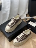 Chanel New Thick Sole Woven Canvas Laces Original Box