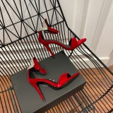 Giuseppe Zanotti Open-toe sandals with diamonds at the rear Velvet diamond chain on the vamp with Swarovski rhinestones stitching with original box