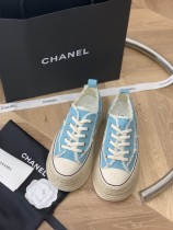 Chanel New Thick Sole Woven Canvas Laces Original Box