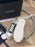 Chanel New Thick Sole Woven Canvas Laces Original Box