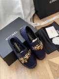 Chanel 2022 spring and summer new retro leather loafers original original box