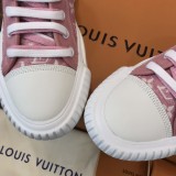 Louis Vuitton Ladies High Top Latest Canvas Casual Sneakers Lace Original Box