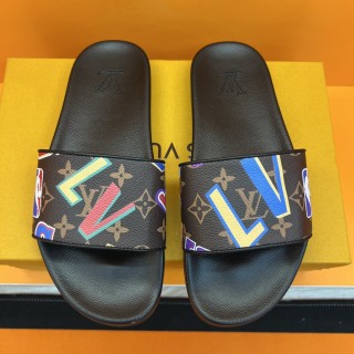 Louis Vuitton Men's Luxury Brand Spring Summer Slippers with Original Box