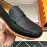 Hermes men's loafers genuine leather business shoes with original box