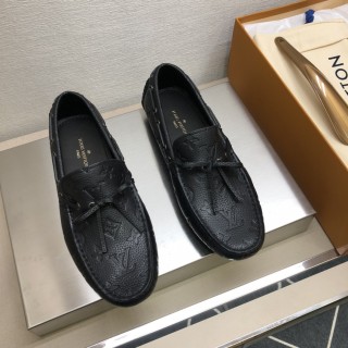 Louis Vuitton men's loafers genuine leather business shoes with original box