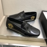 Versace men's loafers genuine leather business shoes with original box