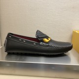 Fendi men's loafers genuine leather business shoes with original box