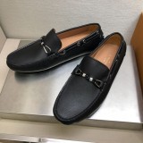 Louis Vuitton men's loafers genuine leather business shoes with original box