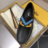 Fendi men's loafers genuine leather business shoes with original box