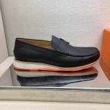 Hermes men's loafers genuine leather business shoes with original box