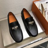 Hermes men's loafers genuine leather business shoes with original box