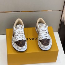 Louis Vuitton Men's Plaid Classic Presbyopic Upper Breathable Mesh Sneakers With Original Box