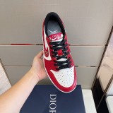 Dior Nike luxury calfskin sneakers with original box