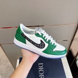 Dior Nike luxury calfskin sneakers with original box