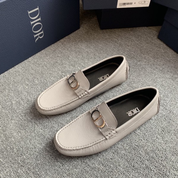 Dior original high quality calfskin men's classic driving shoes with original box