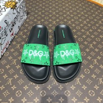 Dolce&Gabanna Men's Rubber Beach Calfskin Slippers with Original Box