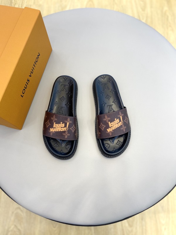 Louis Vuitton 2022 new summer men's slippers with original box