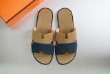 Hermes Men's Leather Outsole Slippers With Original Box