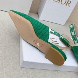 Dior 2022 spring and summer latest flat heel bow webbing back empty sandals with original box