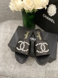 Chanel 2022 early spring slippers full sheepskin leather bottom with original box