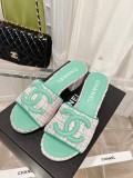 Chanel 2022 spring and summer latest fashion all-match slippers with original box