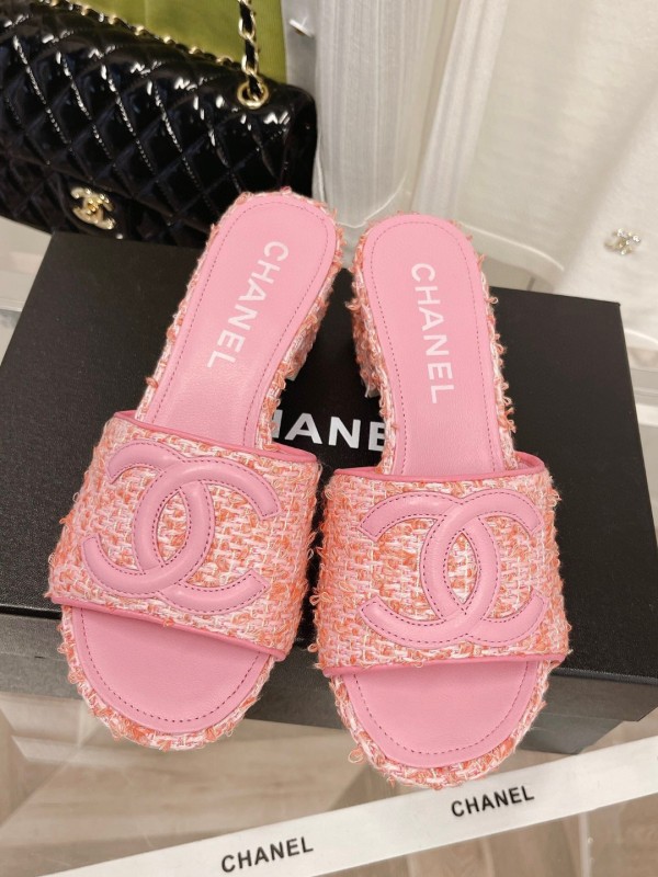 Chanel 2022 spring and summer latest fashion all-match slippers with original box