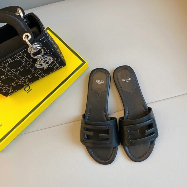 Fendi New Hollow Slippers With Original Box