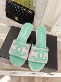 Chanel 2022 spring and summer latest fashion all-match slippers with original box