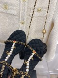 Chanel 2022 Spring/Summer New Pendant Pearl Chain Sandals with Original Box