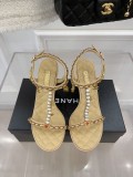 Chanel 2022 Spring/Summer New Pendant Pearl Chain Sandals with Original Box