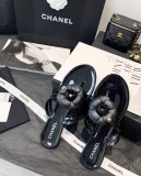 Chanel 2022 Classic Camellia Jelly Clip-On Beach Slippers with Original Box