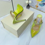 Jimmy Choo imported film Czech drill high heel sandals with original box