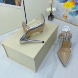 Jimmy Choo imported film Czech drill high heel sandals with original box